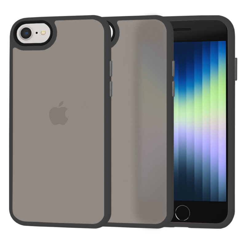 Husa iPhone SE 3, SE 2022 Techsuit HaloFrost Series, negru