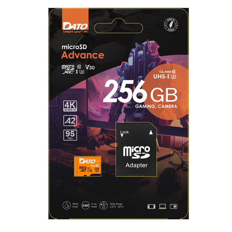 Card memorie + adaptor Micro SDXC 256GB Dato, DTTF256GU3A2V30A