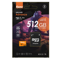 Card memorie + adaptor Micro SDXC 512GB Dato, DTTF512GU3A2V30A