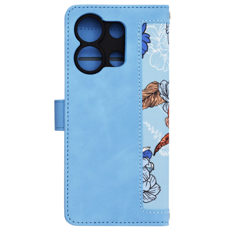 Husa personalizata fete Xiaomi Redmi Note 13 4G Techsuit FlipCraft, bleu