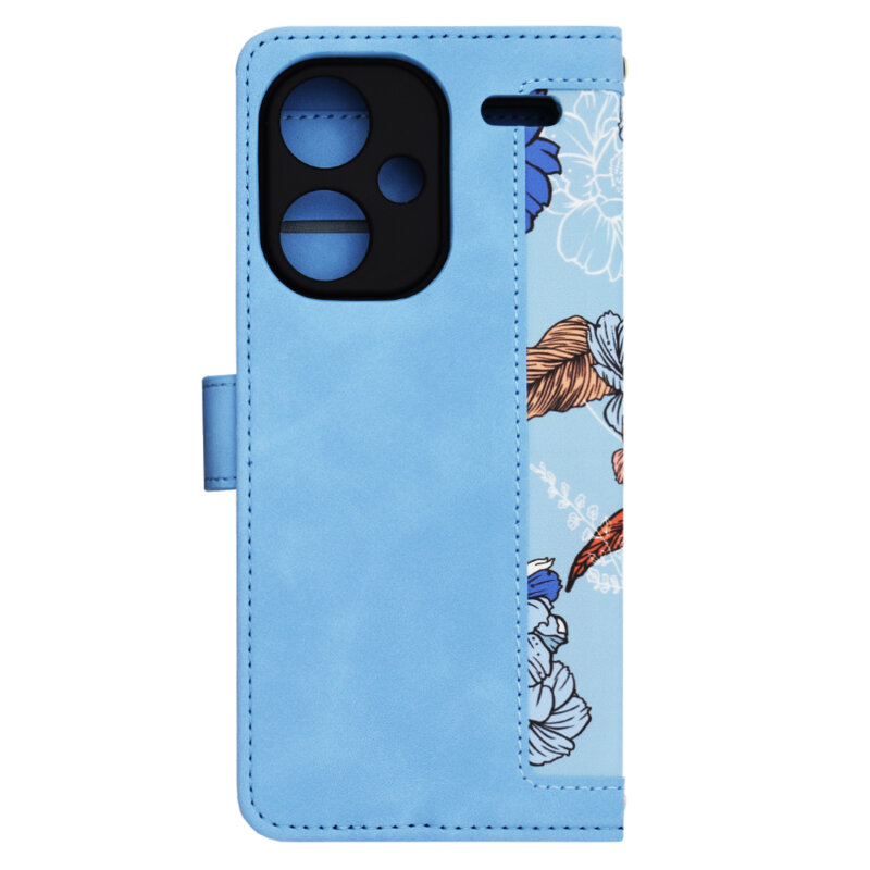Husa personalizata fete Xiaomi Redmi Note 13 Pro+ 5G Techsuit FlipCraft, bleu