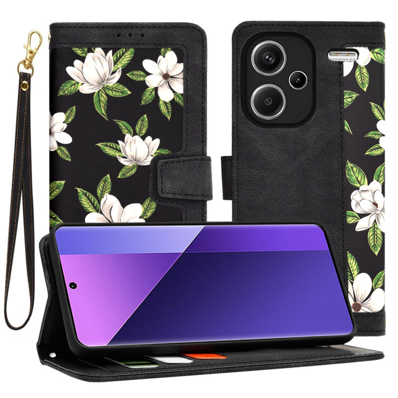 Husa personalizata fete Xiaomi Redmi Note 13 Pro+ 5G Techsuit FlipCraft, negru