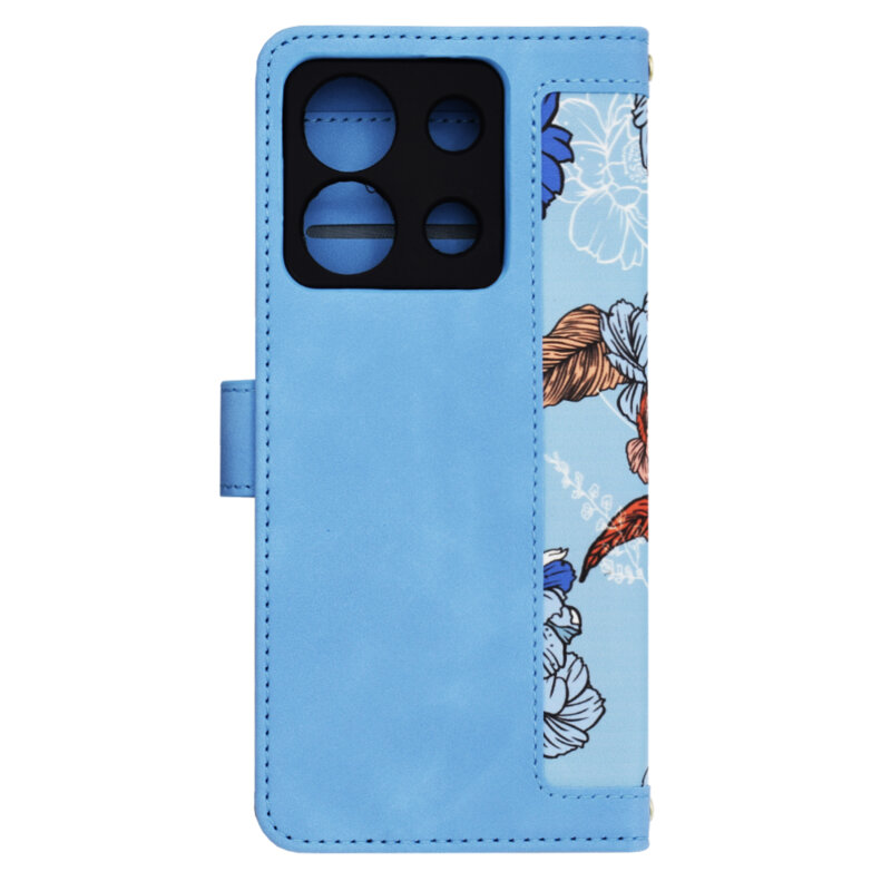 Husa personalizata fete Xiaomi Redmi Note 13 5G Techsuit FlipCraft, bleu