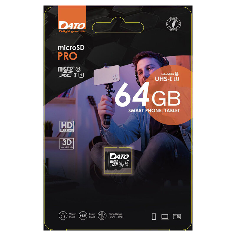Card memorie SDXC 64GB Dato Pro, 80MB/s, DTTF064GUIC10
