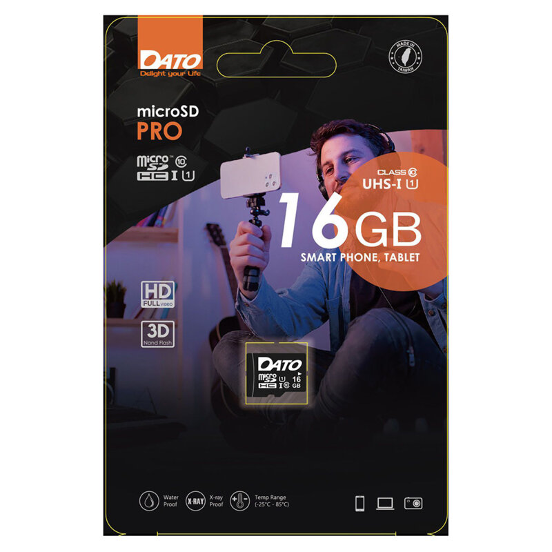 Card memorie SDHC 16GB Dato Pro, 40MB/s, DTTF016GUIC10