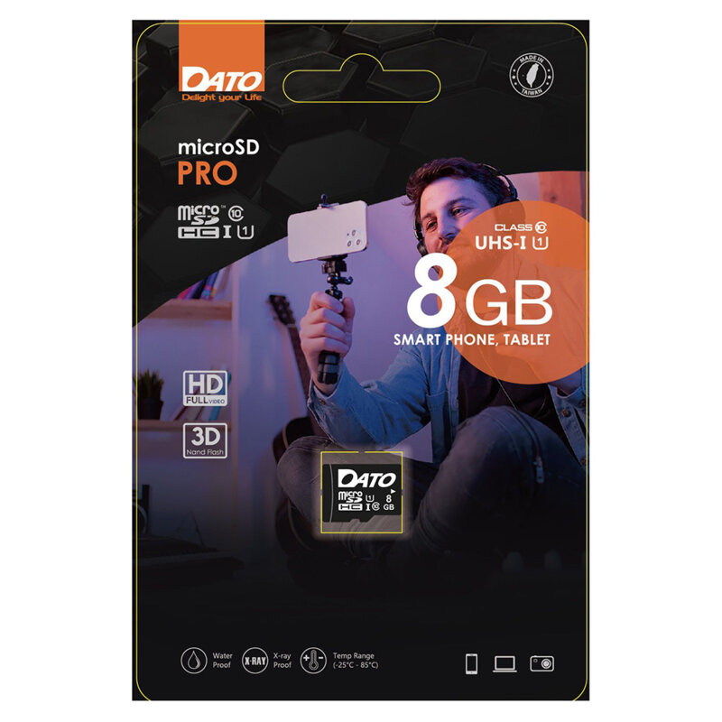 Card memorie SDHC 8GB Dato Pro, 20MB/s, DTTF008GUIC10