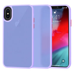 Husa iPhone X, iPhone 10 Techsuit HaloFrost Series, mov deschis