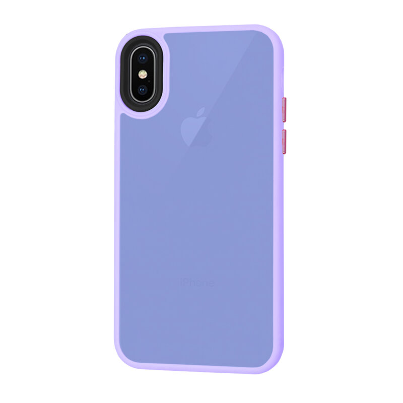 Husa iPhone X, iPhone 10 Techsuit HaloFrost Series, mov deschis