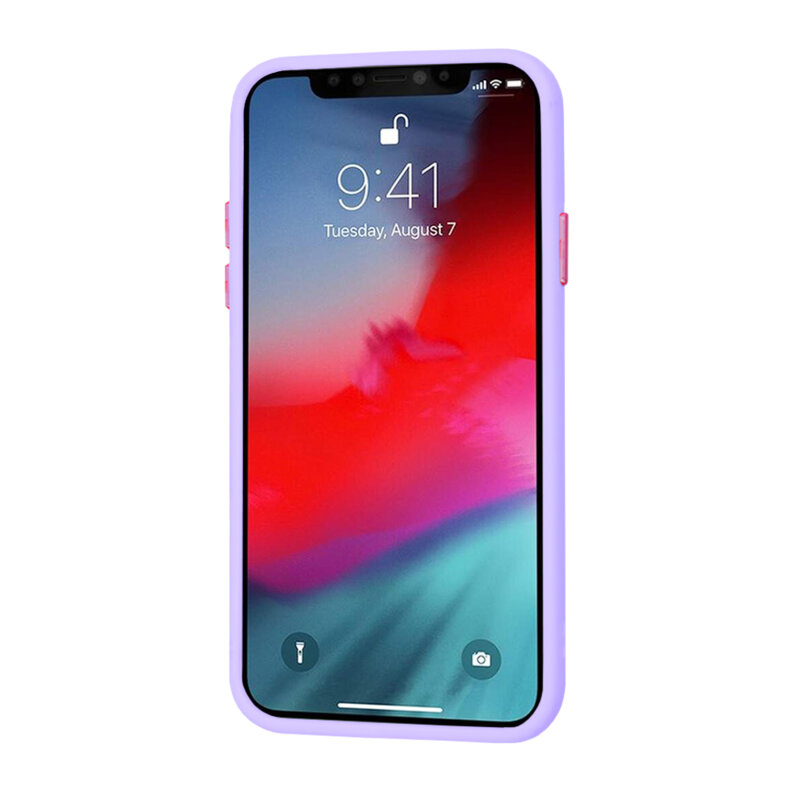 Husa iPhone X, iPhone 10 Techsuit HaloFrost Series, mov deschis
