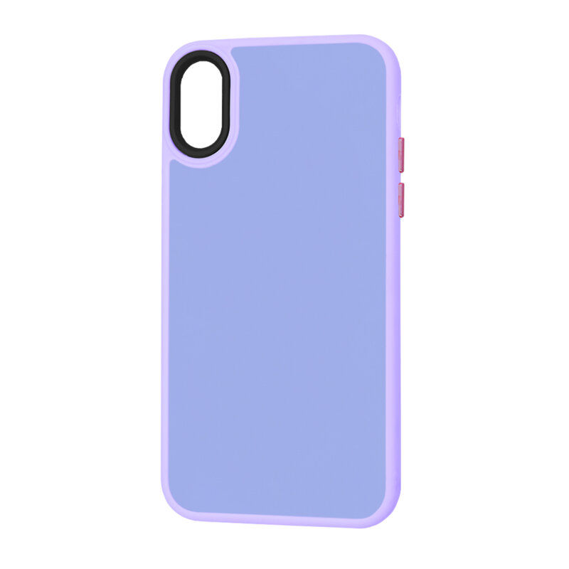 Husa iPhone X, iPhone 10 Techsuit HaloFrost Series, mov deschis