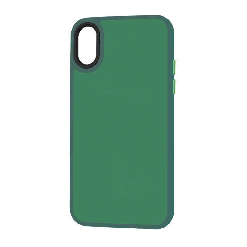 Husa iPhone XS Techsuit HaloFrost Series, verde inchis