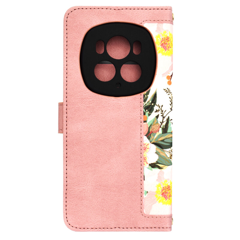 Husa personalizata fete Honor Magic6 Pro Techsuit FlipCraft, roz