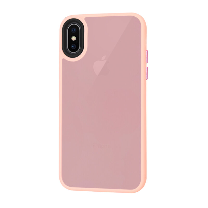 Husa iPhone X, iPhone 10 Techsuit HaloFrost Series, roz