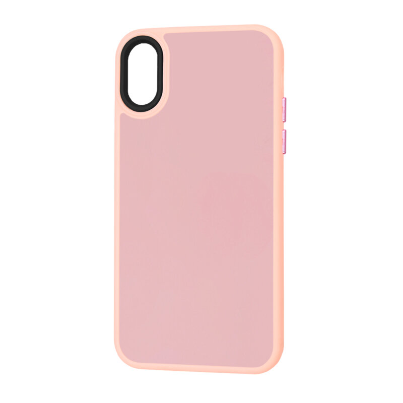 Husa iPhone X, iPhone 10 Techsuit HaloFrost Series, roz
