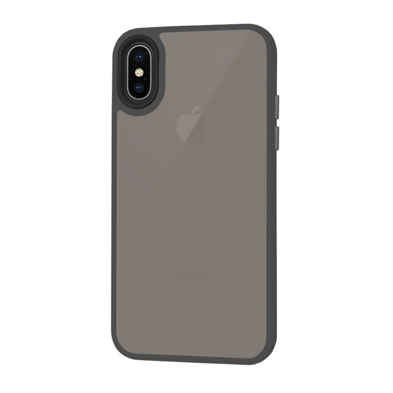 Husa iPhone X, iPhone 10 Techsuit HaloFrost Series, negru
