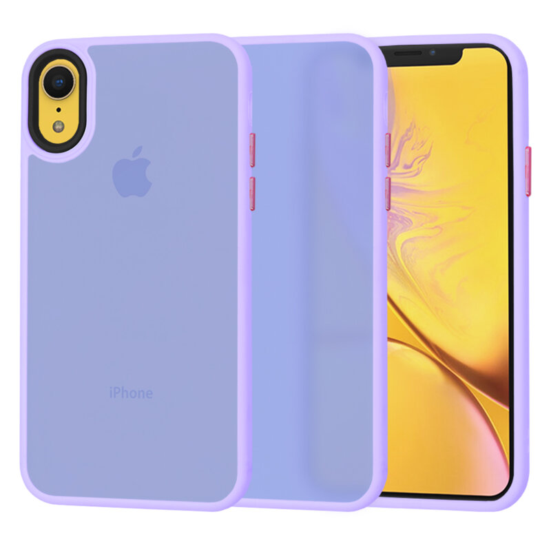 Husa iPhone XR Techsuit HaloFrost Series, mov deschis