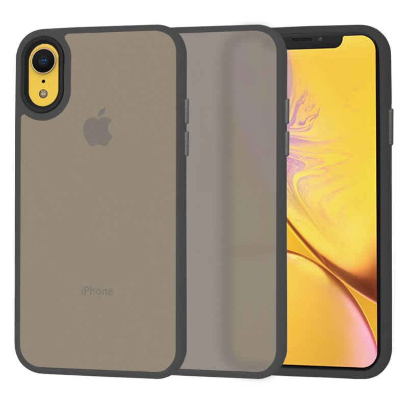 Husa iPhone XR Techsuit HaloFrost Series, negru