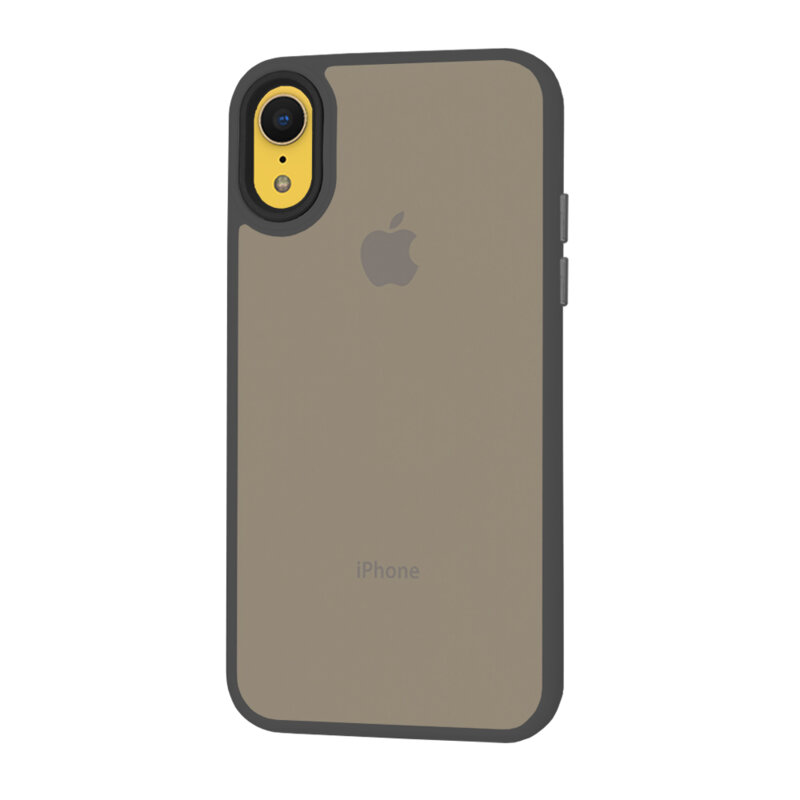 Husa iPhone XR Techsuit HaloFrost Series, negru