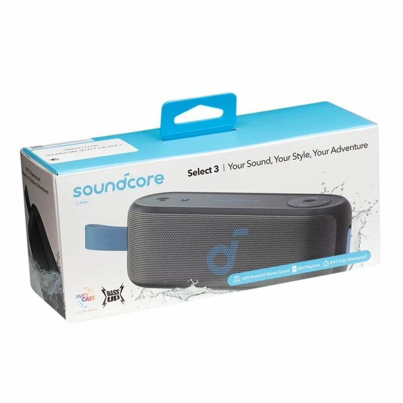 Boxa portabila wireless Anker Soundcore Select 3, IPX7, 16W, negru