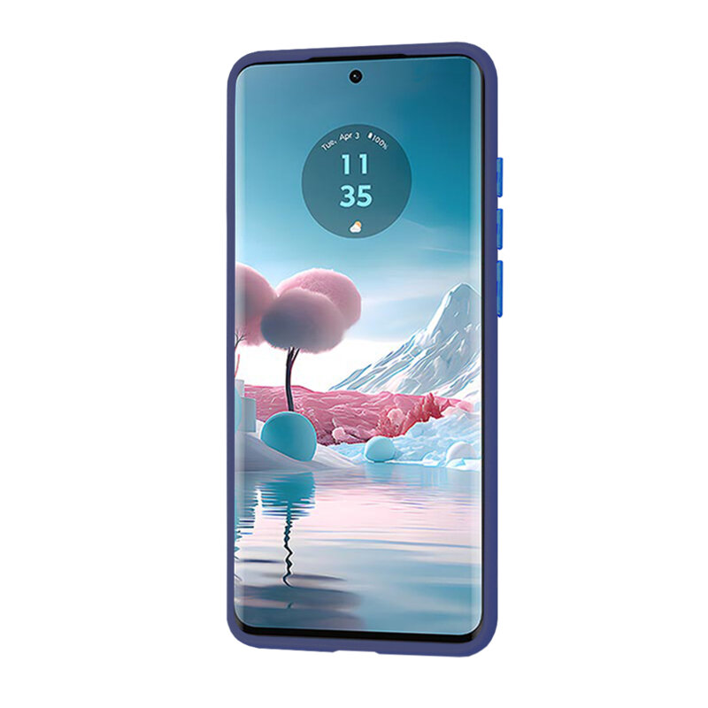 Husa Motorola Edge 40 Neo Techsuit HaloFrost Series, bleumarin