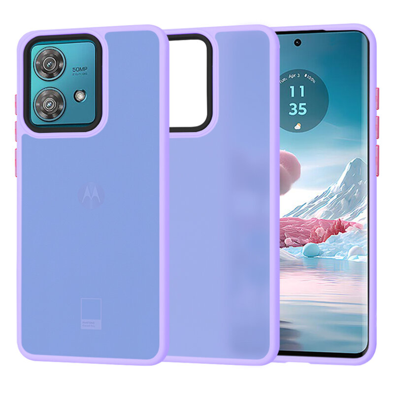 Husa Motorola Edge 40 Neo Techsuit HaloFrost Series, mov deschis