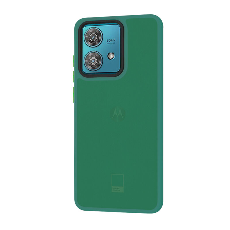 Husa Motorola Edge 40 Neo Techsuit HaloFrost Series, verde inchis