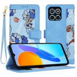 Husa personalizata fete Honor X8 5G Techsuit FlipCraft, bleu