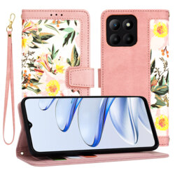 Husa personalizata fete Honor 70 Lite Techsuit FlipCraft, roz