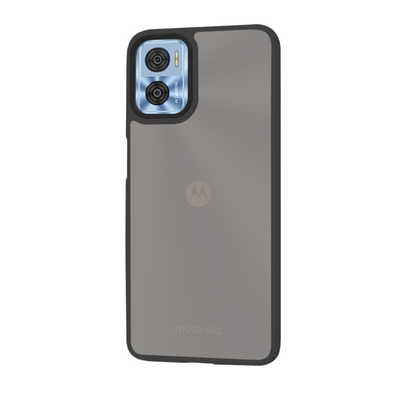 Husa Motorola Moto E22 Techsuit HaloFrost Series, negru