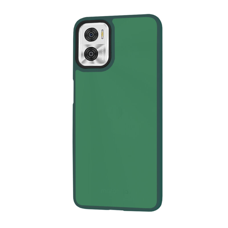 Husa Motorola Moto E22i Techsuit HaloFrost Series, verde inchis