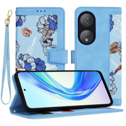 Husa personalizata fete Honor 90 SMART Techsuit FlipCraft, bleu