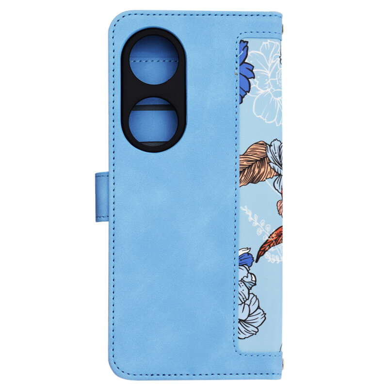 Husa personalizata fete Honor 90 SMART Techsuit FlipCraft, bleu