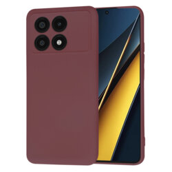 Husa silicon Xiaomi Poco X6 Pro Techsuit SoftFlex, bordo