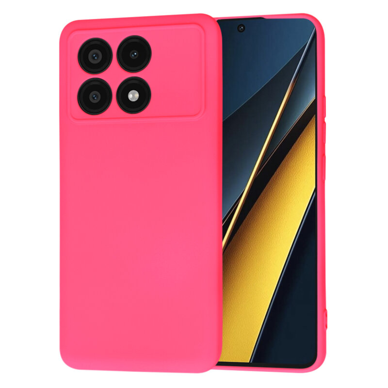 Husa silicon Xiaomi Poco X6 Pro Techsuit SoftFlex, fucsia