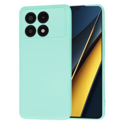 Husa silicon Xiaomi Poco X6 Pro Techsuit SoftFlex, turcoaz