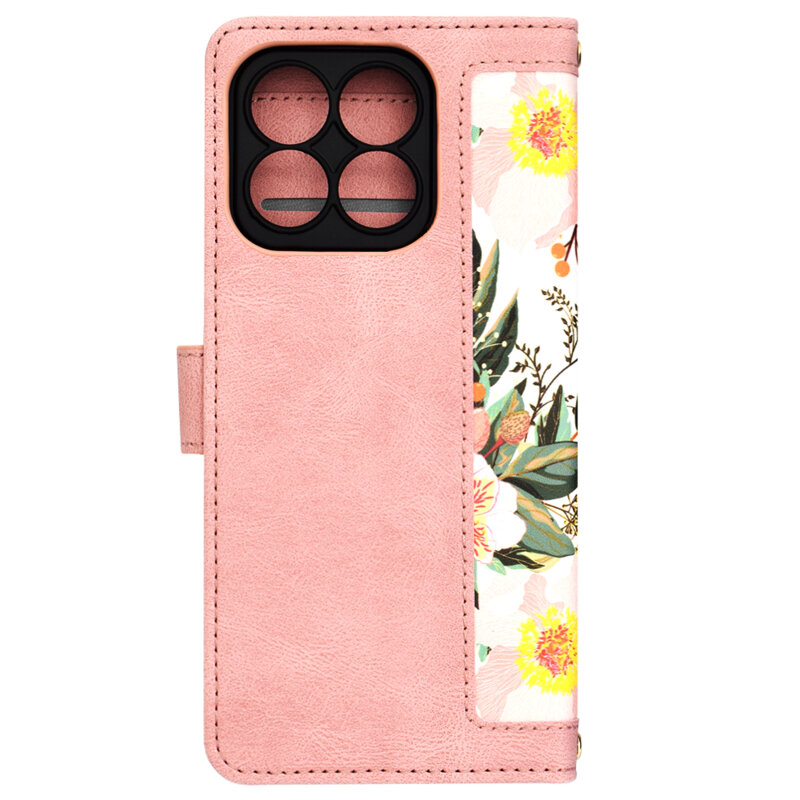 Husa personalizata fete Honor X8b Techsuit FlipCraft, roz