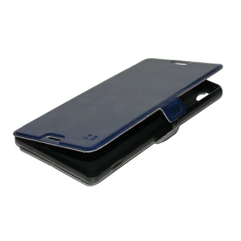 Husa Sony Xperia Z3 Toc Flip Carte Albastru CNM