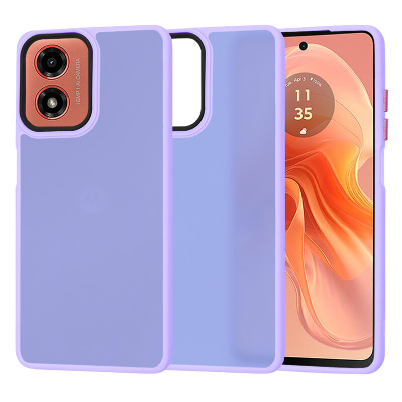 Husa Motorola Moto G04 Techsuit HaloFrost Series, mov deschis
