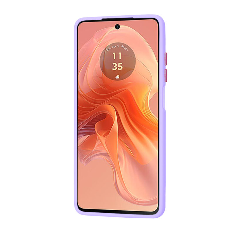 Husa Motorola Moto E14 Techsuit HaloFrost Series, mov deschis