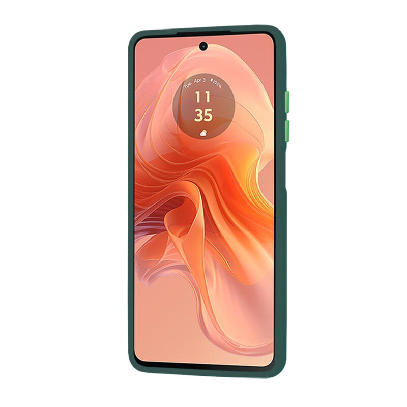 Husa Motorola Moto G04 Techsuit HaloFrost Series, verde inchis