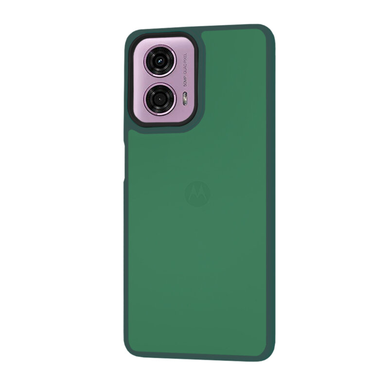 Husa Motorola Moto G24 Techsuit HaloFrost Series, verde inchis