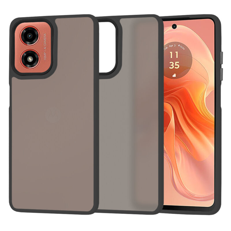Husa Motorola Moto E14 Techsuit HaloFrost Series, negru