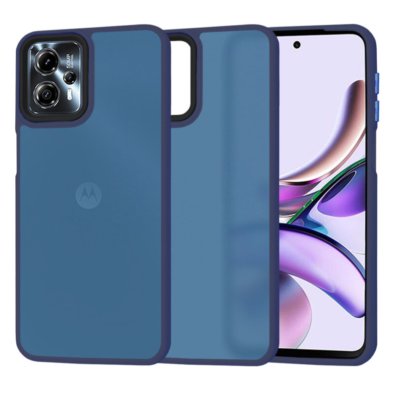 Husa Motorola Moto G13 Techsuit HaloFrost Series, bleumarin