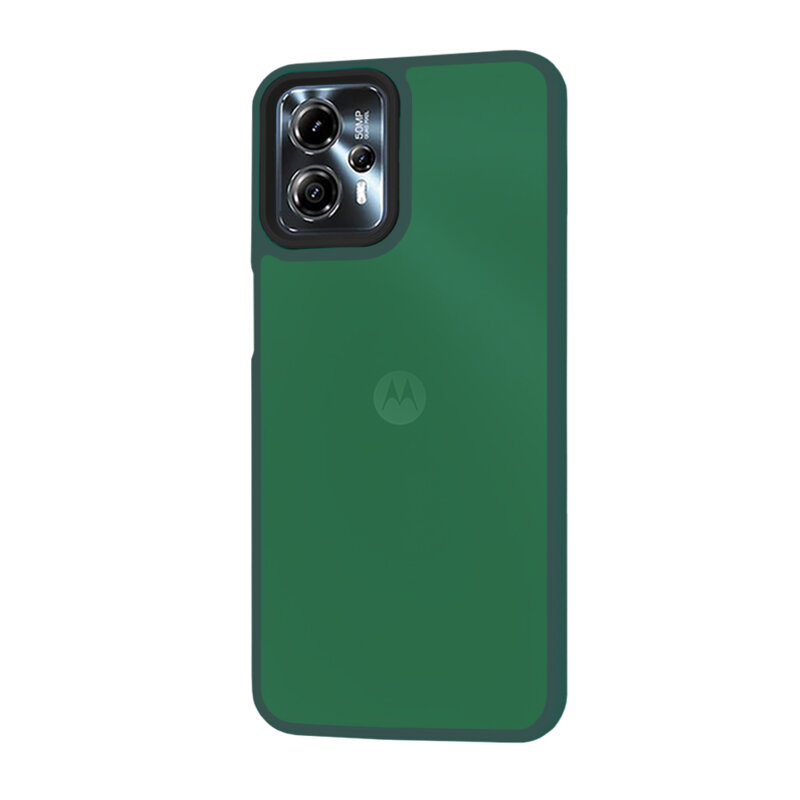 Husa Motorola Moto G23 Techsuit HaloFrost Series, verde inchis