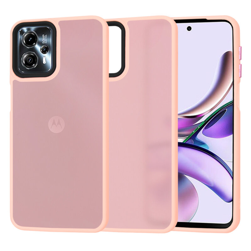 Husa Motorola Moto G23 Techsuit HaloFrost Series, roz
