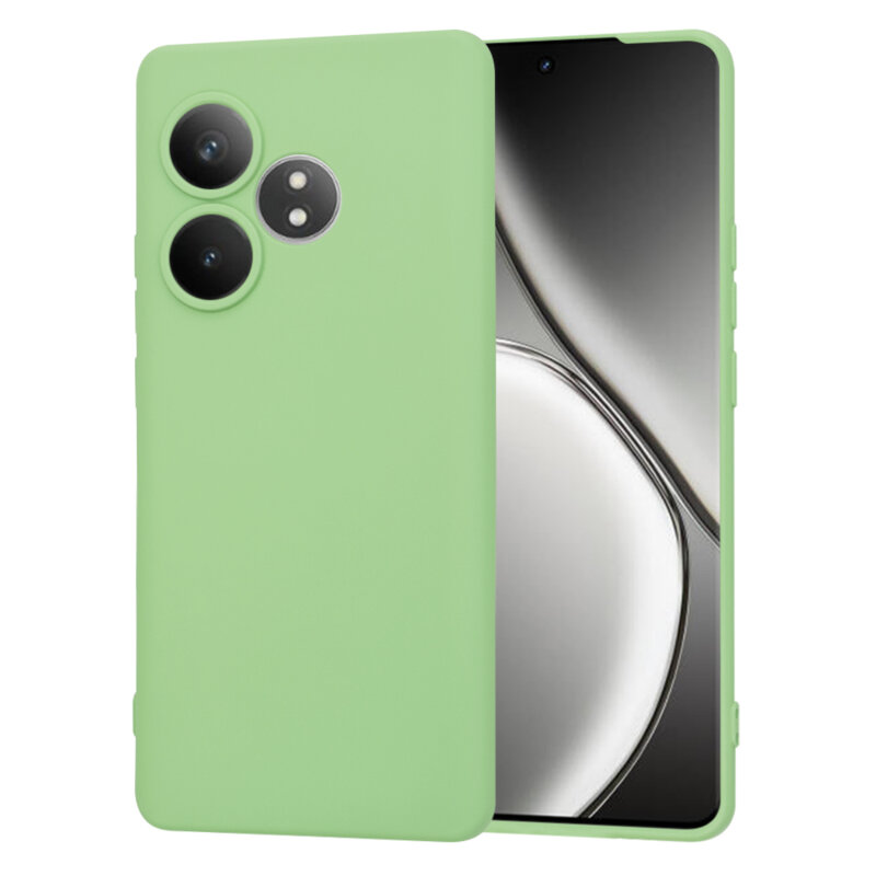 Husa silicon Realme GT 6T Techsuit SoftFlex, verde deschis