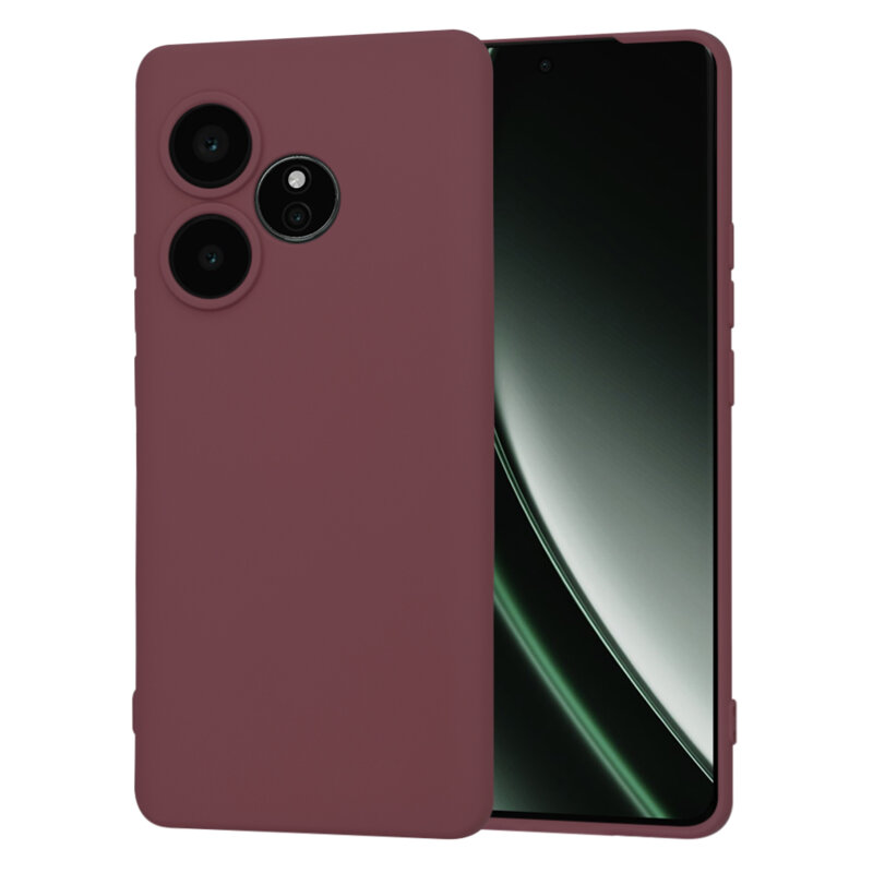 Husa silicon Realme GT 6 Techsuit SoftFlex, bordo