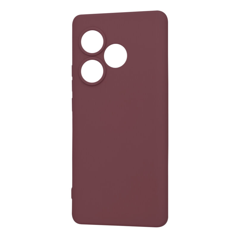 Husa silicon Realme GT 6 Techsuit SoftFlex, bordo