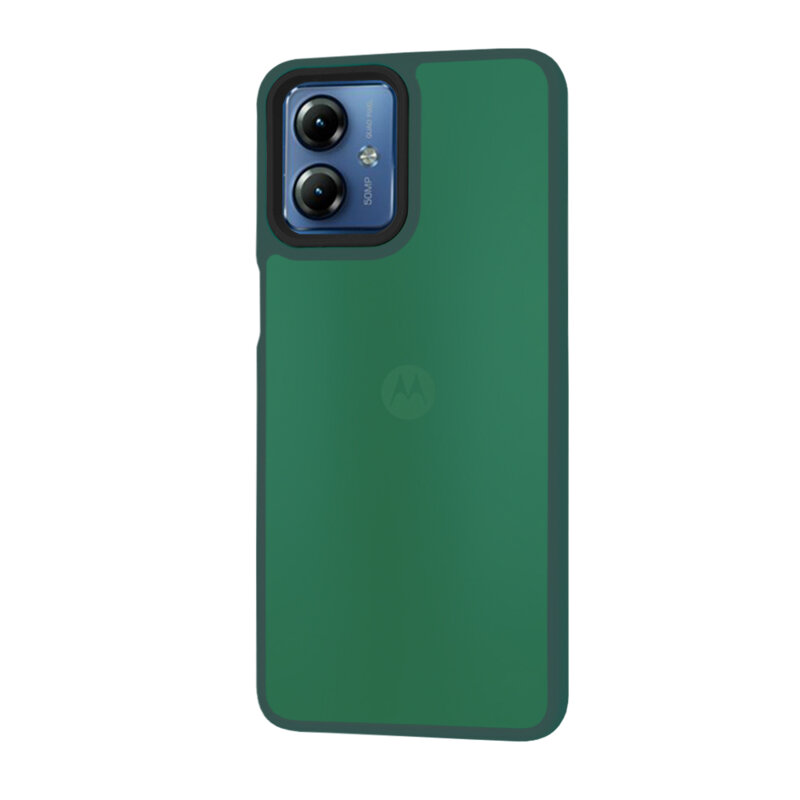 Husa Motorola Moto G14 Techsuit HaloFrost Series, verde inchis