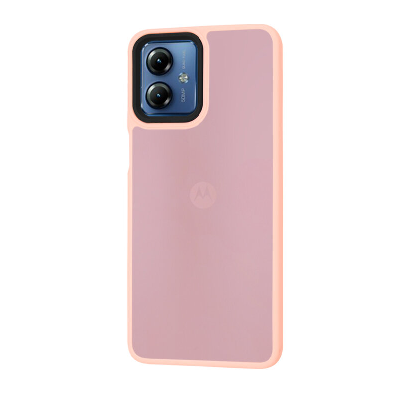 Husa Motorola Moto G14 Techsuit HaloFrost Series, roz